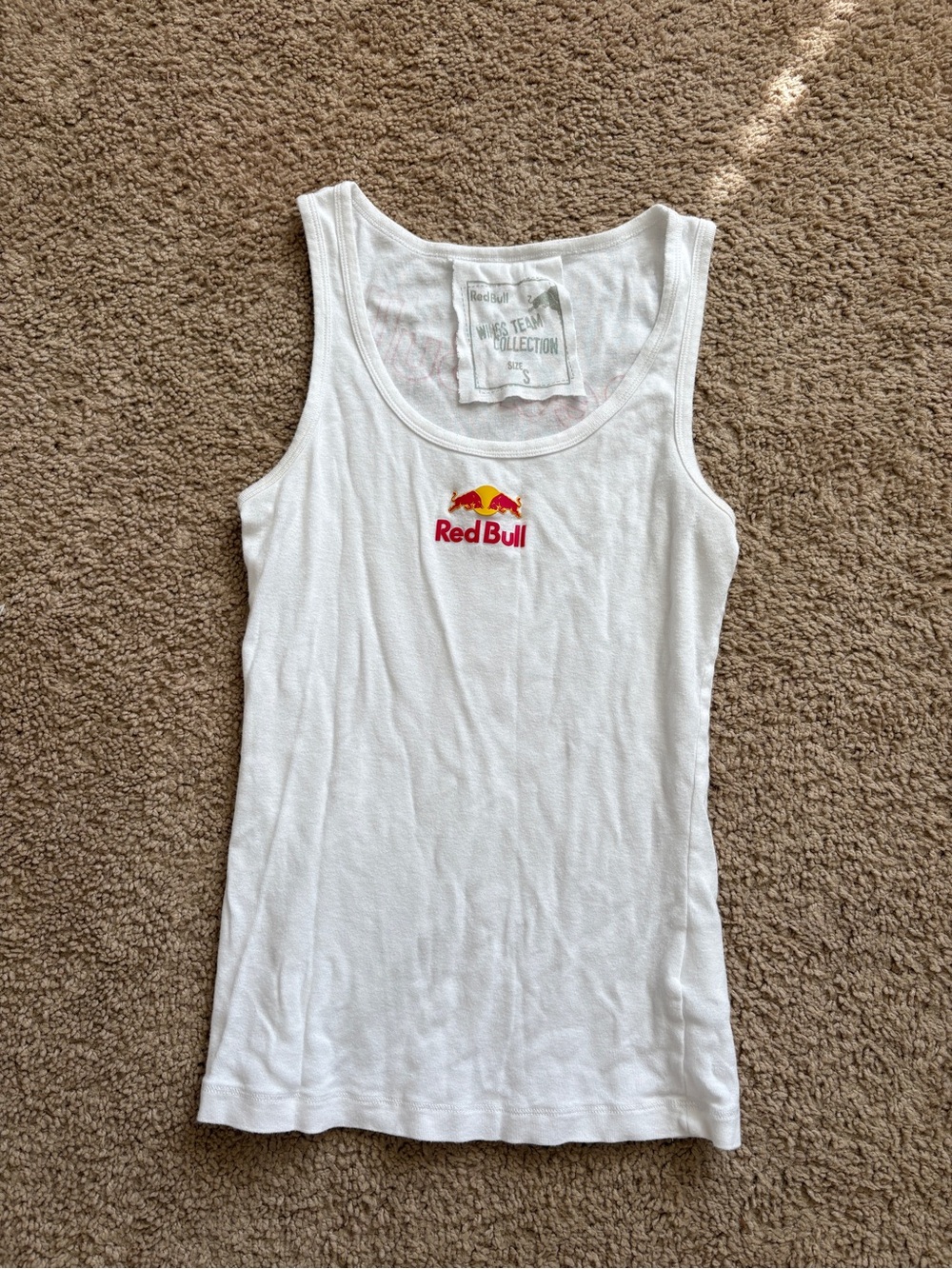 Red Bull White Tank Top Size Small